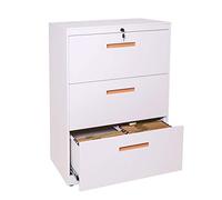 Mendler Armario para colgar HWC-A10AM con archivador, Mueble Organizador Oficina, Armario de Acero A4 con Cerradura, 103 x 76 x 46 cm, Color Blanco