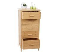 Mendler Cómoda de bambú HWC-M24 FSC® 100 x 50 x 40 cm