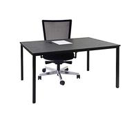 Mendler Dynamic24 Brailla - Escritorio (120 x 80 cm, tablero DM, aspecto de roble), color negro