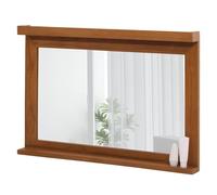 Mendler Espejo de Pared de Teca HWC-M87, Espejo de baño/Pasillo, Marco de Madera, Teca de Grado B (Madera de núcleo, 20-30 años), 70 x 100 cm