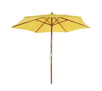 Mendler Florida - Sombrilla para jardín, diámetro de 3 m, poliéster y madera, color amarillo