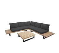 Mendler HWC-H54 - Juego de muebles de jardín para sofá, poli acacia, madera con certificado FSC, color gris oscuro