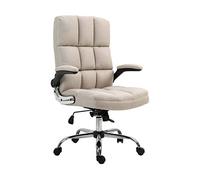 Mendler HWC-J21 - Silla de oficina (giratoria, altura regulable), color marrón claro