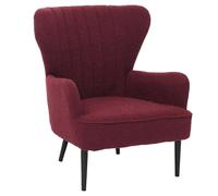 Mendler HWC-K37 - Sillón tapizado (600 g/m²), diseño retro, color burdeos