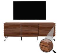 Mendler HWC-M49 - Mueble para TV (tablero de fibra de densidad media, 52 x 142 x 44 cm, aspecto de nogal)