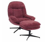 Mendler HWC-P32 - Sillón de relax con taburete (370 g/m²), color morado