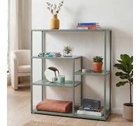 Mendler HWC-P98 - Estantería de pie (metal, 80 x 80 x 30 cm), color verde menta