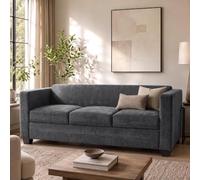 Mendler Lille - Sofá de 3 plazas (190 cm), color gris oscuro | Sofá lounge de 3 plazas (260 g/m²)