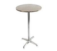 Mendler Mesa de pie de aluminio + mesa de bistró AM, altura regulable 70/110 cm, diámetro = 60 cm, modelo básico