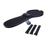 Mendler Reposabrazos 2 en 1 con alfombrilla para ratón HWC-N76 ajustable | Alfombrilla de ratón para mesa o reposabrazos, soporte articulado, cojín de muñeca, ergonómico 90°