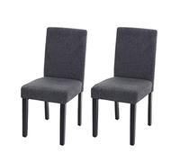 Mendler Sillas de comedor Littau (2 unidades, tela), color gris oscuro
