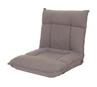 Mendler Sillón de suelo HWC-N44, sillón relax con cojín de suelo, plegable, 6 posiciones de relax, estructura estable de terciopelo, color gris oscuro