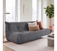 Mendler Sofá de 3 plazas HWC-R34 de tela de pana (300 g/m²), 175 cm | Sofá de 2 plazas, sofá tapizado