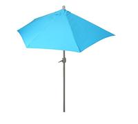 Mendler Sombrilla semicircular Parla para balcón, protección UV 50+, poliéster/aluminio, 3 kg, 270 cm, sin soporte, color turquesa