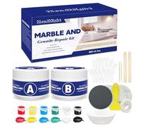 MendMight Kit Reparacion Plato Ducha Resina con Coincidencia de Colores, Kit de Reparación de Azulejos para Astillas, Agujeros, Abolladuras, Defectos, Arañazos y Grietas