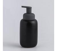 MendoNuk Dispensador de botellas con bomba de líquido, dispensador de jabón de espuma, estilo nórdico, moderno, simple, de cerámica, para cocina, recargable, casa de campo, decoración del hogar (negro