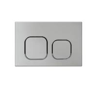 Mendorio Placa de Accionamiento para Inodoro, Compatible con Geberit, Sigma, UP300 y UP320, Dimensiones 243×162 mm, Incluye Kit de Palanca de Descarga y Marco de Instalación. (Plata)