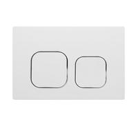 Mendorio Placa de Accionamiento WC, Compatible con Geberit, Sigma, UP300 y UP320, Función de Doble Descarga, Incluye Kit de Palanca de Descarga y Marco de Instalación. (Blanco&Cromado)