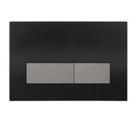 Mendorio Placa de Accionamiento WC, Compatible con Geberit, Sigma, UP300 y UP320, Función de Doble Descarga, Incluye Kit de Palanca y Marco. (Negro Mate & Gris oscuro Mate Botón)