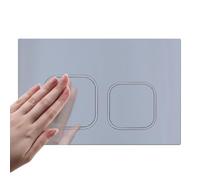 Mendorio Placa de Accionamiento WC, Compatible con Geberit, Sigma, UP300 y UP320, Función de Doble Descarga, Incluye Kit de Palanca de Descarga y Marco de Instalación. (Cromado)