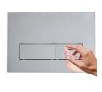 Mendorio Placa de Accionamiento WC, Compatible con Geberit, Sigma, UP300 y UP320, Tamaño de la Placa de Doble Descarga 245×164mm, Incluye Kit de Palanca de Descarga y Marco de Instalación.(Cromado).