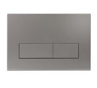 Mendorio Placa de Accionamiento WC, Compatible con Geberit, Sigma, UP300 y UP320, Tamaño Placa de Doble Descarga 245×164mm, Incluye Kit de Palanca de Descarga y Marco de Instalación. (Gris oscuro)