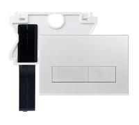 Mendorio Placa de Accionamiento WC de Soporte Para Inserción, Compatible con Geberit Sigma UP300 y UP320，Doble Descarga，245×164mm (Plata)