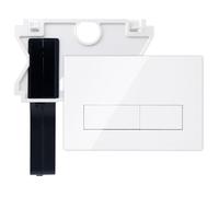 Mendorio Placa de Accionamiento WC de Soporte Para Inserción, Compatible con Geberit Sigma UP300 y UP320，Doble Descarga，245×164mm (Blanco)