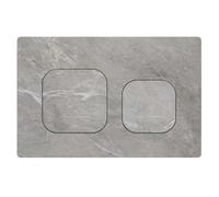 Mendorio Placa de Descarga para Inodoro, Compatible con Geberit Sigma20, UP300 y UP320, Doble Descarga con Regulador y Panel Fijo, Dimensiones 246 x 164 mm (Gris-Y6-B)