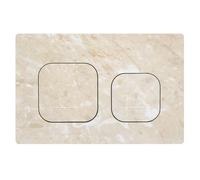 Mendorio Placa de Descarga para Inodoro, Compatible con Geberit Sigma20, UP300 y UP320, Doble Descarga con Regulador y Panel Fijo, Dimensiones 246 x 164 mm (Beige-Y4-B)