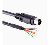 Mendouconert Cable adaptador mini DIN macho de 6 pines a extremo de cable, 6 pies, consola serie USB, negro (1.5 pies)