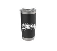 Mendoza Apellido Familia Orgullo Patrimonio Apellido Latino Love Vaso térmico de acero inoxidable de doble pared