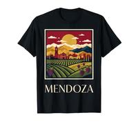 Mendoza Argentina Andes Montañas Valle Arte Vintage Camiseta