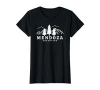 Mendoza Argentina Camiseta gráfica económica, Mujer, Negro, XS