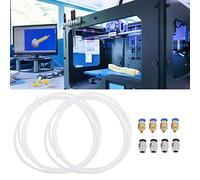 MENDUNER 2 Tubos de PTFE de 3.3 Ft con 4 Accesorios Rápidos PC4-M6 y 4 PC4-M10 para Impresoras 3D de 1,75 Mm, Tubo Bowden de Mm de Diámetro Exterior y 2 de Diámetro Interior, Accesorios Neumáticos