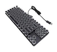 MENDUNER 4 Colores 87 Tecla de Teclado Teclado con Cable, Plug and Play, Lighting Dinámico RGB, Resistencia a Derrames, Barra Espacial Curva, Compatible con PC, Computadora Portátil (Black)