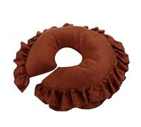 MENDUNER Almohada Facial para Cama de Masaje | Cojín Desmontable en Forma de U para Salón con Funda Lavable y Diseño de Cremallera (Almohada en forma de U marrón)