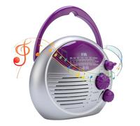 MENDUNER Altavoz Bluetooth para Ducha, Radio Portátil Am FM con Batería, Altavoz Incorporado, Minialtavoces IPX4 a Prueba de Agua para Fiestas/Exteriores/Viajes/Regalos/Kayak