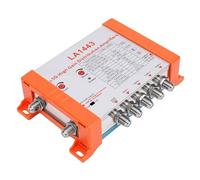 MENDUNER Amplificador de Distribución de TV, 1 Entrada 4 Salidas Ruido Ultra bajo Ganancia de 4 DB 45 DB con Filtro 5G LTE, para Antena Cable TV Divisor Amplificador de Señal (Enchufe de la UE)