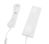 MENDUNER Auricular de Teléfono Retro Tipo C con Cable Enchufable con Micrófono, Receptor de Llamadas Portátil con Control de Volumen, Reducción de Ruido, Respuesta de una Tecla para (White)