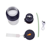 MENDUNER Batidora Exprimidora Inalámbrica 1300ml | Taza de Fruta Recargable por USB, Cuchillas de Acero Inoxidable, Tapa Doble para Batidos de Viaje (BLUE)