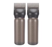 MENDUNER Botella Aplicadora de Aceite para el Cabello con Boquilla de Peine y Boquilla Puntiaguda, Herramienta de Tinte para el Cabello sin Desorden para Uso Doméstico, 2 Juegos de 160ml de