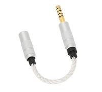 MENDUNER Cable Adaptador Macho Balanceado de 4,4 Mm a Hembra Estéreo de 3,5 Mm, Cable de Cobre Chapado en Plata de 15 Cm con Conector Chapado en Oro para Reproductores DAP NW-ZX300A NW-WM1A