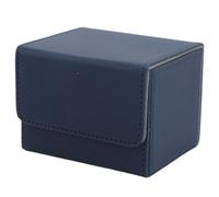 MENDUNER Caja de Baraja de Cartas de Cuero PU Suave con Tapa con Solapa Magnética, Elegante Estuche de Almacenamiento de Cartas para de Juego, de Tarot, Estuche Protector para Barajas de (Blue)