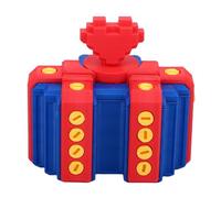 MENDUNER Caja de Regalo Molesta, Rompecabezas de Tornillo de Broma Impreso en 3D de PLA con Llave de Corazón para Regalos de Fiesta de Cumpleaños, Navidad y San Valentín (rojo azul)