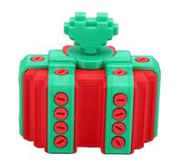 MENDUNER Caja de Regalo Molesta, Rompecabezas de Tornillo de Broma Impreso en 3D de PLA con Llave de Corazón para Regalos de Fiesta de Cumpleaños, Navidad y San Valentín (rojo verde)