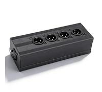 MENDUNER Caja Divisora XLR, Adaptador XLR 1x4 con Carcasa de Aleación de Aluminio y Contactos Chapados en Oro, Micrófono Mezclador, PA, Actuación en