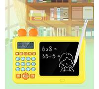 MENDUNER Calculadora Educativa con Bloc de Notas para Niños | Máquina de Aprendizaje de Matemáticas con Instrucción de Voz con Tableta de Escritura para Practicar la División de Multiplicación