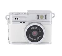 MENDUNER Cámara de Llaves Portátil 0.96 Pulgadas, 1080p FHD con Tarjeta de Memoria de 32 GB, 6 Filtros, Flash LED, para Viajar, Estudio, para Niños (White)