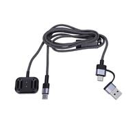 MENDUNER Cargador Magnético 2 en 1 para Meta Smart Glasses y Neural Band, Cable de Carga Rápida USB Tipo C con Tejido de Nailon de 47 Pulgadas, Salida de 0,5 A y Protección de Chip